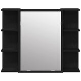 Bathroom Furniture Set with Door 3 pcs Black 30 x 30 x 179.5 cm 3333049