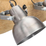 Industrial Wall Lamp Silver 68x23 cm E27 Mango Wood 320596