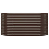 Garden Raised Bed Galvanised Steel 152x80x68 cm Brown 318950