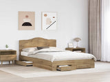 Bed Frame with Drawer Artisan Oak 120 x 200 cm Engineered Wood 3413629