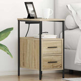 Bedside Cabinet with Drawer 2 pcs Sonoma Oak 30 x 48 x 61 cm 859413