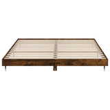 Bed Frame without Mattress Smoked Oak 120x200 cm Engineered Wood 832154