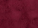 Anti-Slip Faux Rabbit Fur Blanket Olite Bordeaux Red Polyester 42021852