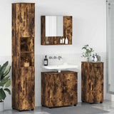 Bathroom Furniture Set 4 pcs Smoked Oak 61 x 35 x 64 cm 3392978