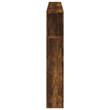 LED Headboard Smoked Oak 180x18.5x103.5 cm Engineered Wood 837362
