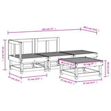 4 Piece Garden Lounge Set Solid Wood Douglas 3186485