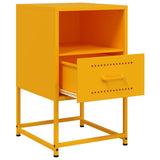 ZNTS Bedside Cabinet Mustard Yellow 36x39x60.5 cm Steel 846560