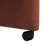 Dining Chairs with Wheels 2 pcs Shiny brown 57 x 67 x 98 cm 42017895