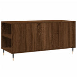 Coffee Table Brown Oak 102x44.5x50 cm Engineered Wood 830995