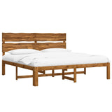 Double Bed Frame with Headboard ROSTOCK Natural 180 x 200 cm 3405495