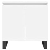 ZNTS 3 Piece Bathroom Cabinet Set White Engineered Wood 3187797