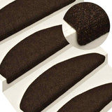 ZNTS Stair Mats Self-adhesive 30 pcs Brown 56x17x3 cm 3365686