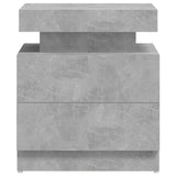 ZNTS Bedside Cabinet Concrete Grey 45x35x52 cm Engineered Wood 326853