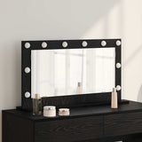 Vanity Mirror Rectangular with Mirror Black Oak 80 x 45 x 18 cm 868318