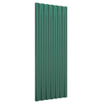 ZNTS Roof Panels 12 pcs Powder-coated Steel Green 100x36 cm 319142