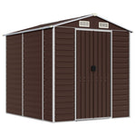 Garden Shed Brown 191x215x198 cm Galvanised Steel 3188265
