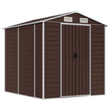Garden Shed Brown 191x215x198 cm Galvanised Steel 3188265
