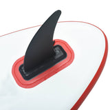 Inflatable Stand Up Paddleboard with Sail Set Red and White 92209