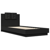 Bed Frame without Mattress Black 100x200 cm 3209934