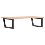 Basin Shelf Wall Mounted Steel and Solid Wood Oak 3302651