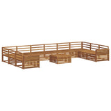 Sofa Sets 11 pcs Natural Solid Acacia Wood 3374254