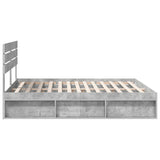 Bed Frame with Headboard Concerte 200 x 200 cm Solid Pine Wood 3411378