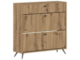 Shoe Cabinet BREDA 78 x 24 x 103 cm Engineered Wood Artisan Oak 897544