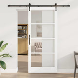 Sliding Door White and Black 93 x 211 cm 3332402