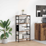 Bookshelf 3-Tier 60 x 29.5 x 115 cm Engineered Wood Old Wood 883926