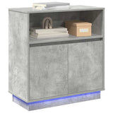 LED Sideboard Concrete grey 71 x 34.5 x 75 cm Engineered Wood 869653