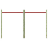 Turning Bars 2 pcs 125 cm Steel Red 93199