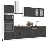 7 Piece Kitchen Cabinet Set Kalmar Black Engineered Wood 3314732