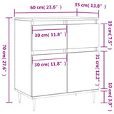 Sideboard White 60x35x70 cm Engineered Wood 831108