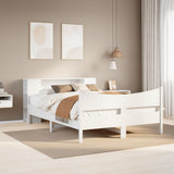 Bed Frame without Mattress White 120x200 cm Solid Wood Pine 3323303