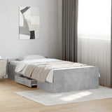 Bed Frame Concrete grey Engineered wood Small Single Bed Frame 3280352