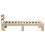 Bed Frame with Headboard Natural 80 x 200 cm Solid Pine Wood 872461