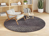 Area Rugs Round SIROLO Anthracite 160 CM Polyester 42022789