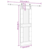 Sliding Door NARVIK Natural and Black 70 x 210 cm 3445341