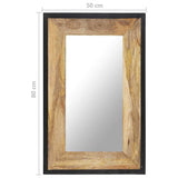 321630 Mirror 80x50 cm Solid Mango Wood