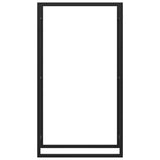 Firewood Rack Matt Black 80x28x154 cm Steel 350308