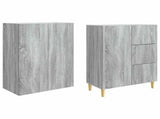 Cabinet Set 2 pcs Grey Sonoma 66 x 34.5 x 90 cm Engineered Wood 3416580