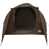 ZNTS Family Tent Tunnel 6-Person Brown Waterproof 4009576