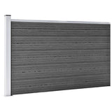 Fence Panel Set WPC 872x105 cm Black 3070450