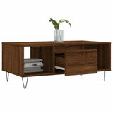 Coffee Table Brown Oak 90x50x36.5 cm Engineered Wood 830595