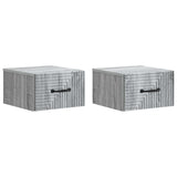 Wall-Mounted Bedside Cabinet 2 pcs Grey Sonoma Engineered Wood 898608