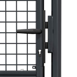 Mesh Garden Gate Galvanised Steel 100x175 cm Grey 145774