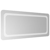 LED Bathroom Mirror Transparent 90 x 40 cm Tempered Glass 42045838