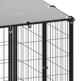 Dog Kennel Black 2.42 m Steel 3082199