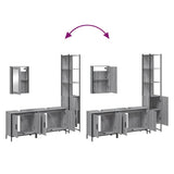4 Piece Bathroom Furniture Set Grey Sonoma Engineered Wood 3214813