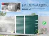 5.3 x 3.1ft Corrugated Steel Garden Shed - Green T3398P328410